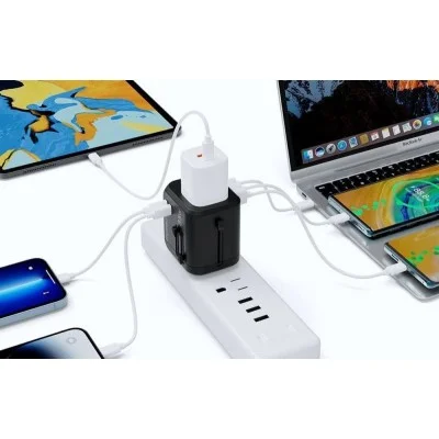 Chotech GaN PD30W 3A+C Travel Travel Wall Charger - Black
